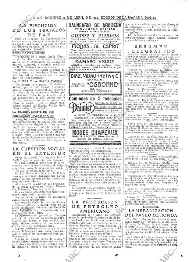 ABC MADRID 11-04-1920 página 20