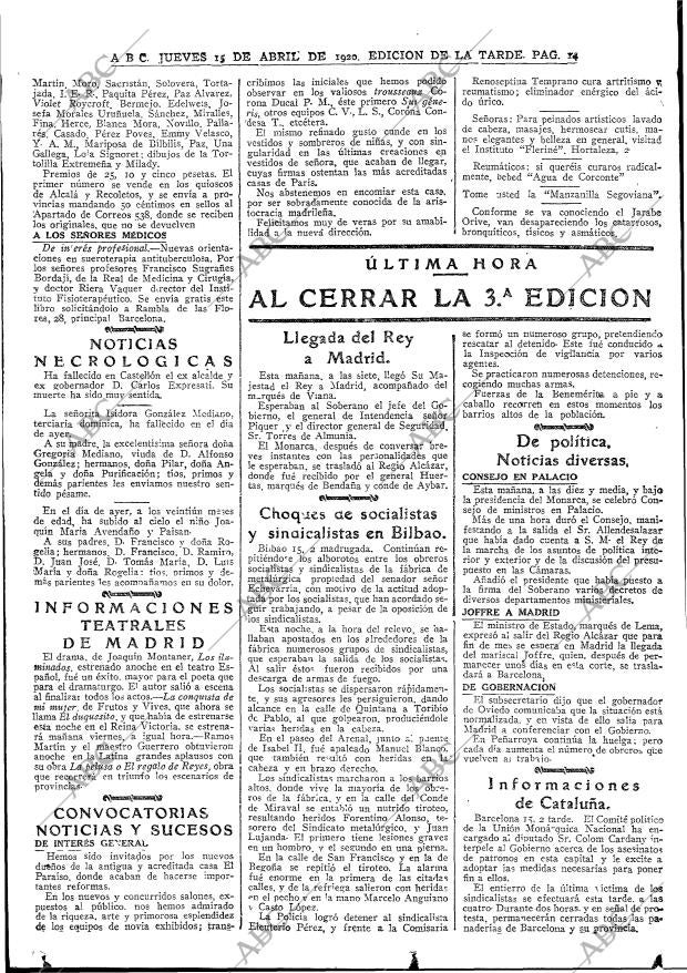 ABC MADRID 15-04-1920 página 14