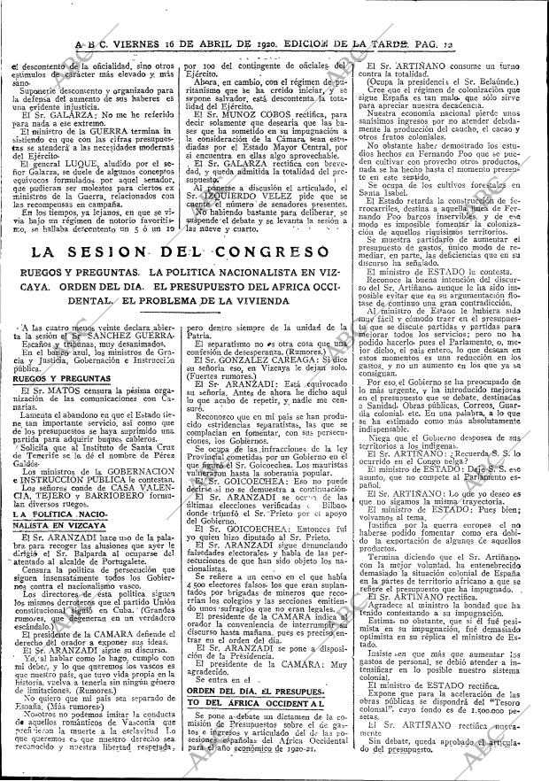 ABC MADRID 16-04-1920 página 12