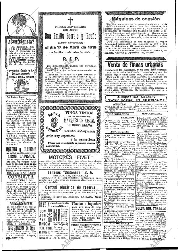 ABC MADRID 16-04-1920 página 21