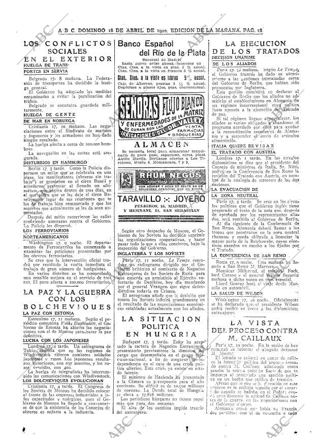 ABC MADRID 18-04-1920 página 18