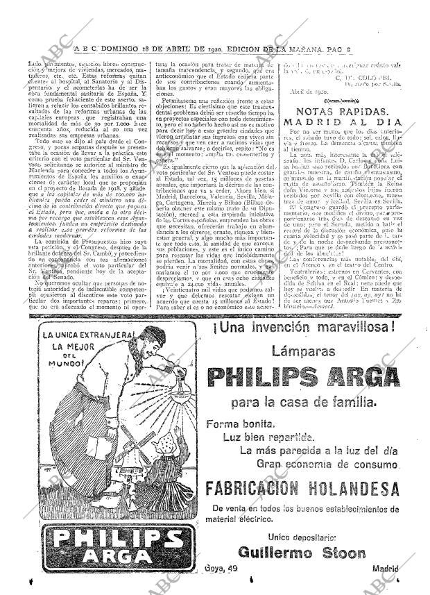 ABC MADRID 18-04-1920 página 8
