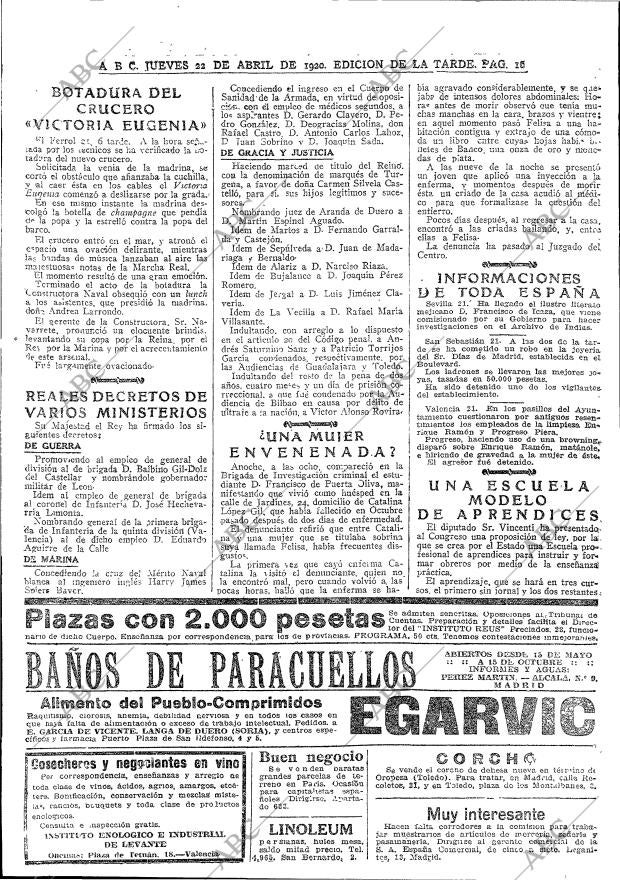 ABC MADRID 22-04-1920 página 16