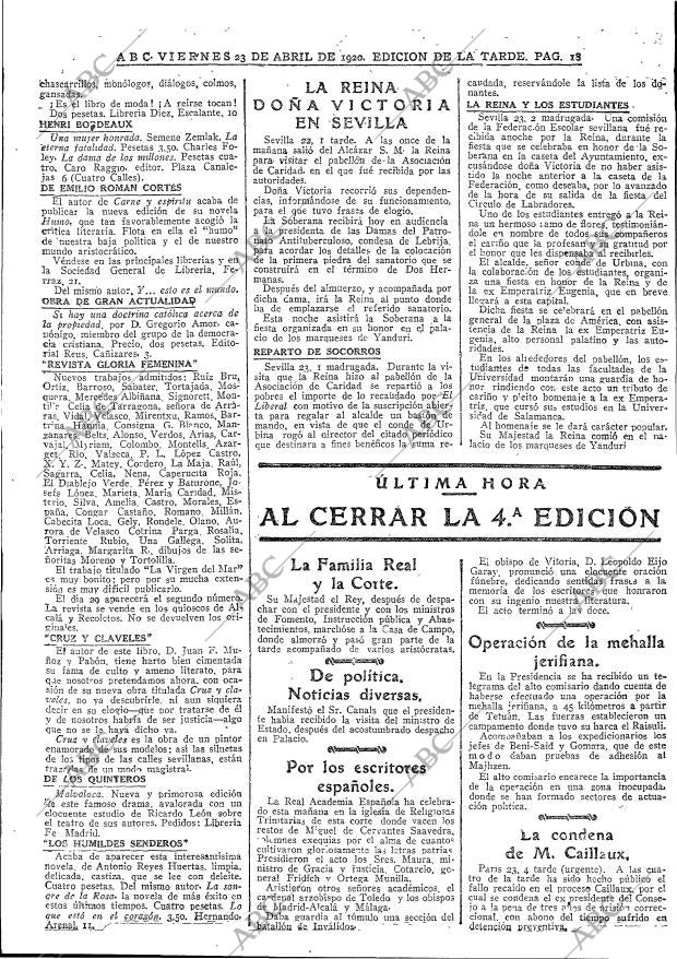 ABC MADRID 23-04-1920 página 18