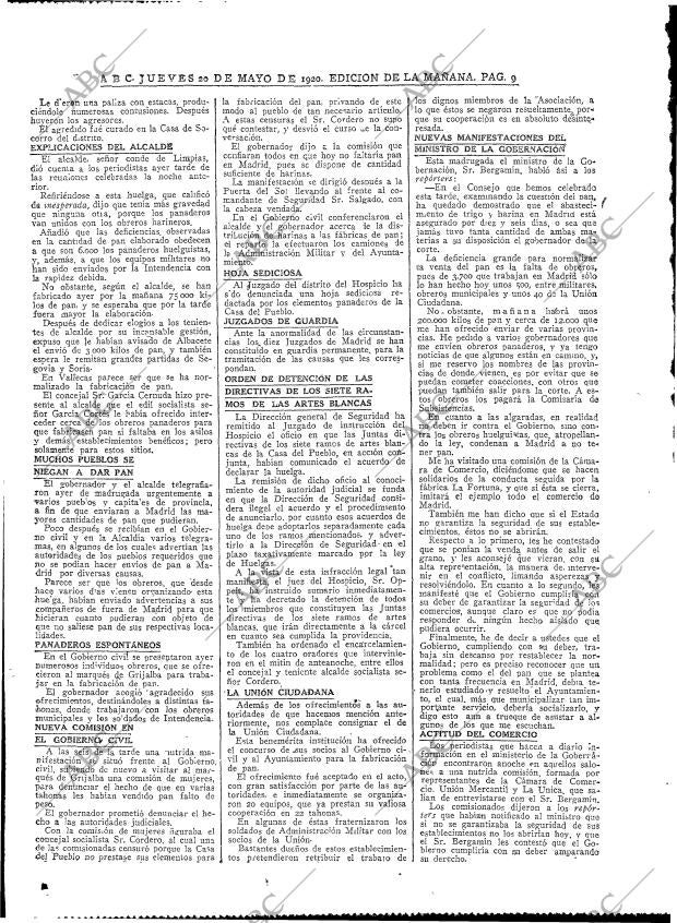ABC MADRID 20-05-1920 página 9