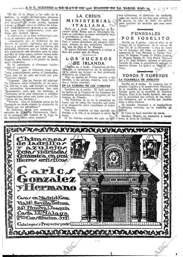 ABC MADRID 21-05-1920 página 14