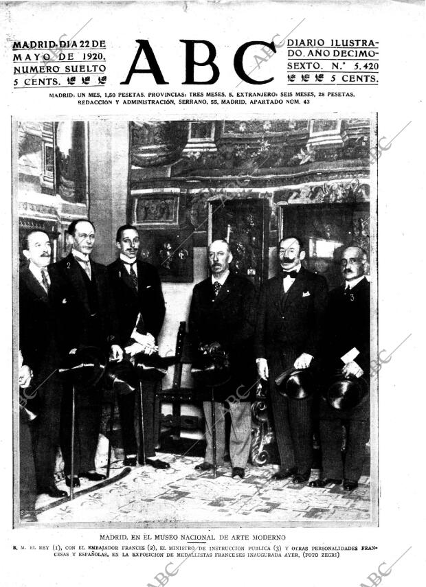 ABC MADRID 22-05-1920 página 1