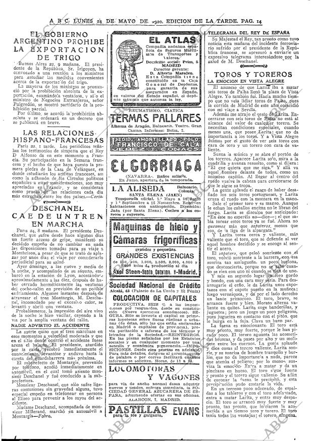 ABC MADRID 24-05-1920 página 14