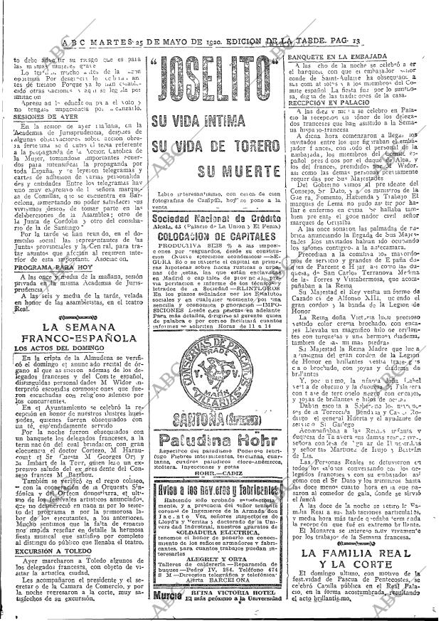 ABC MADRID 25-05-1920 página 13