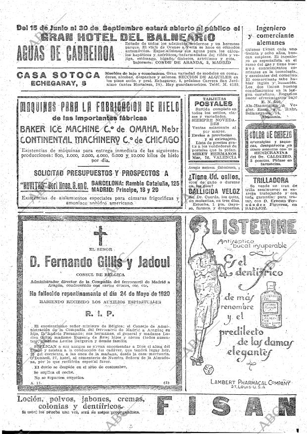 ABC MADRID 25-05-1920 página 22