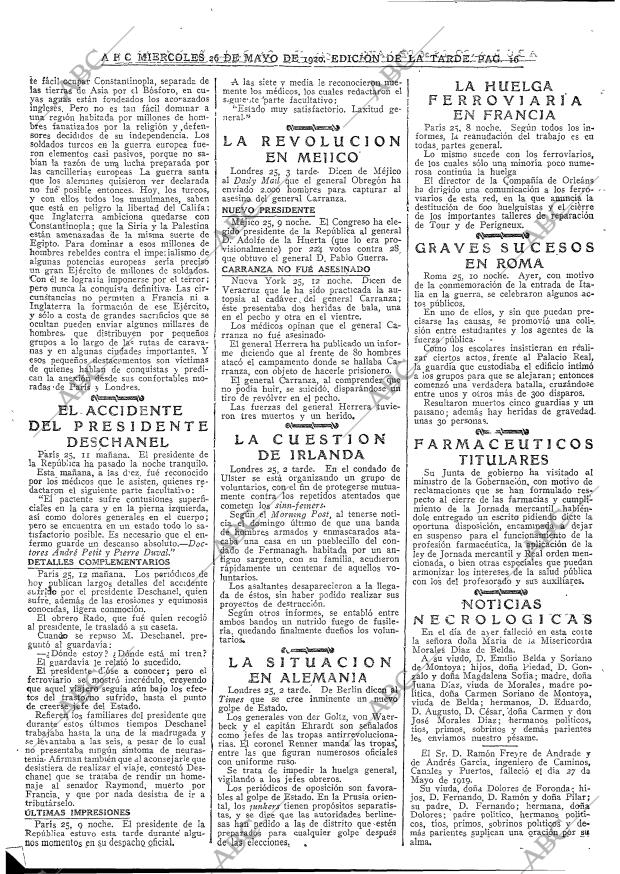 ABC MADRID 26-05-1920 página 16