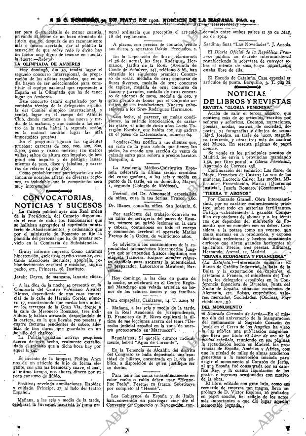 ABC MADRID 30-05-1920 página 23