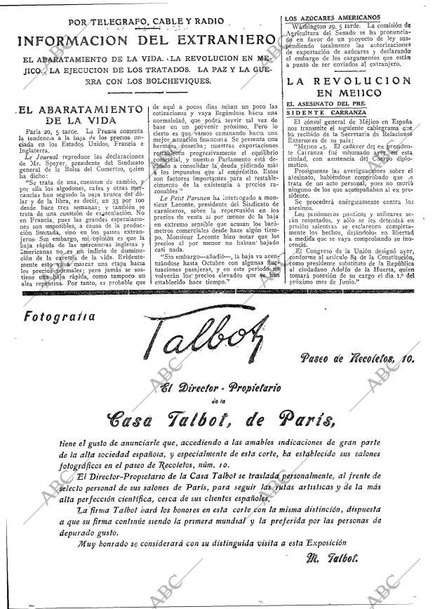 ABC MADRID 31-05-1920 página 12