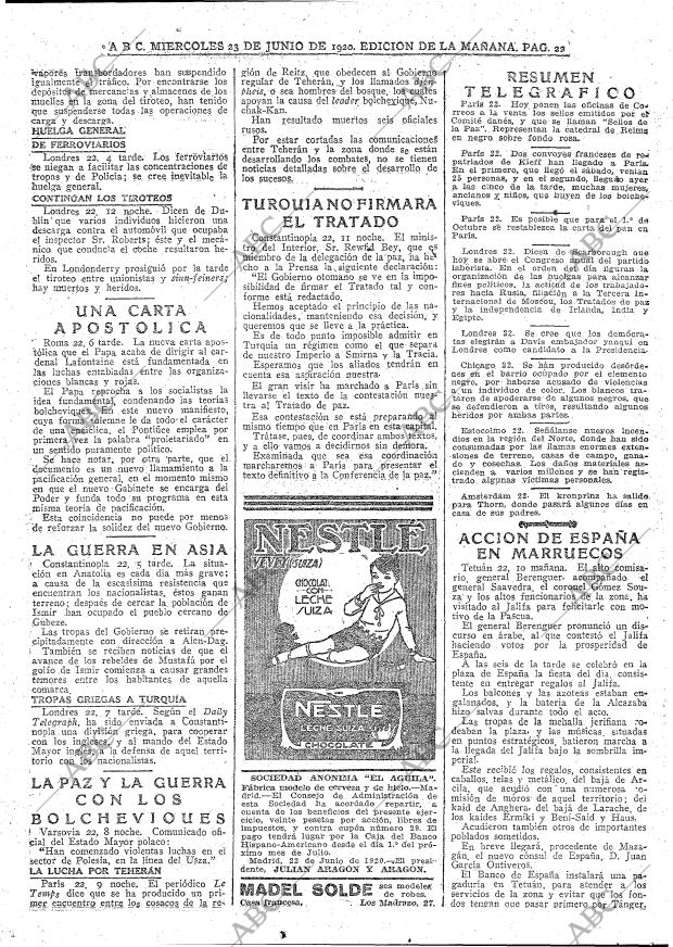 ABC MADRID 23-06-1920 página 22