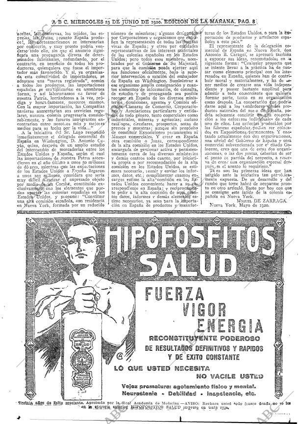 ABC MADRID 23-06-1920 página 8