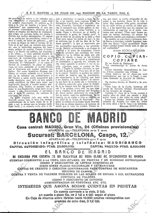 ABC MADRID 13-07-1920 página 8