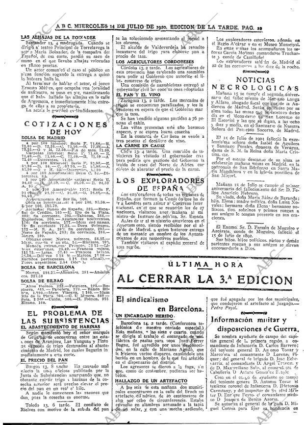 ABC MADRID 14-07-1920 página 22