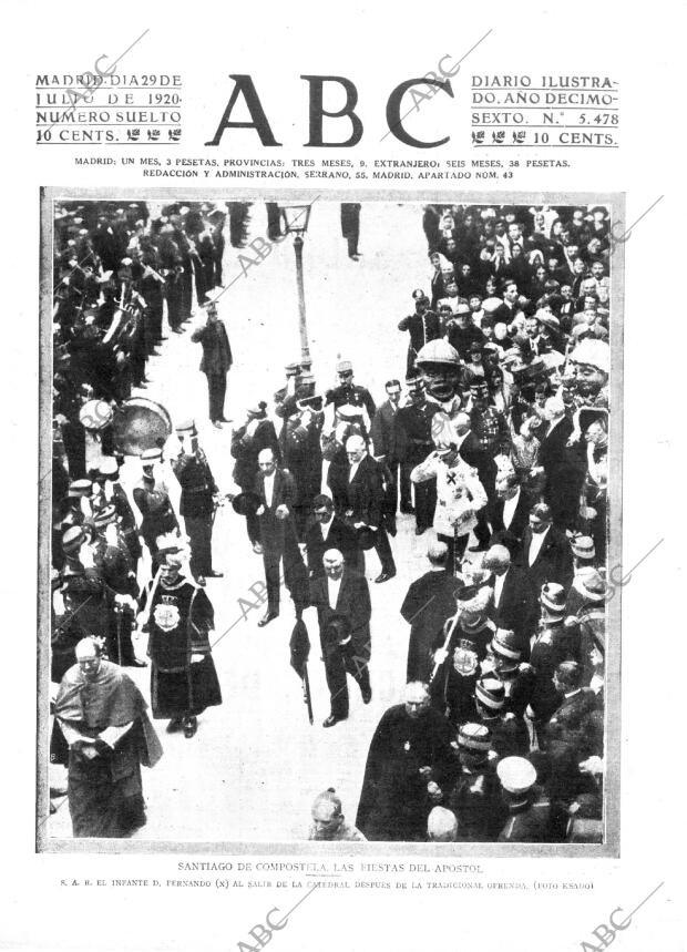 ABC MADRID 29-07-1920 página 1