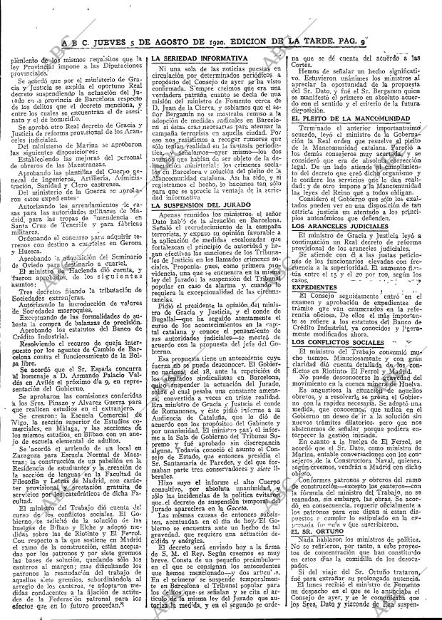ABC MADRID 05-08-1920 página 9