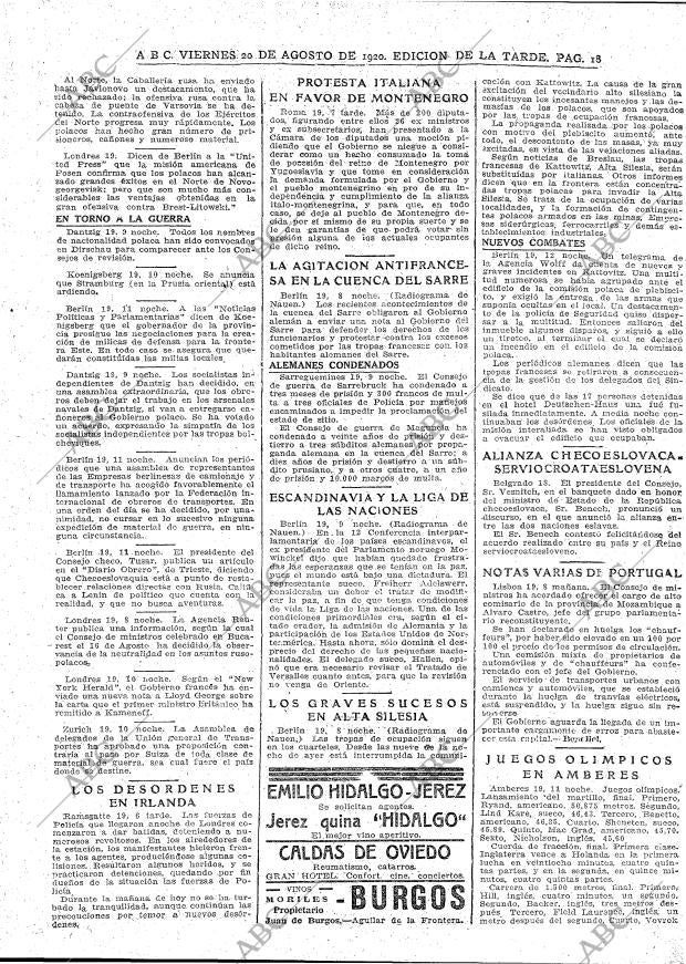 ABC MADRID 20-08-1920 página 18