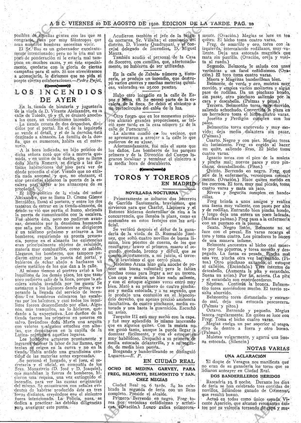ABC MADRID 20-08-1920 página 20