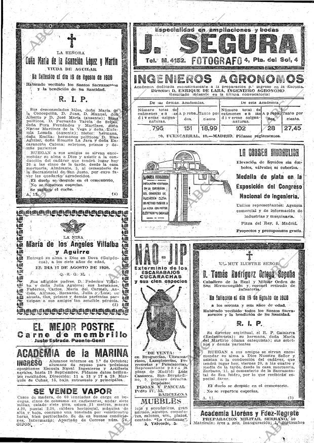 ABC MADRID 20-08-1920 página 28
