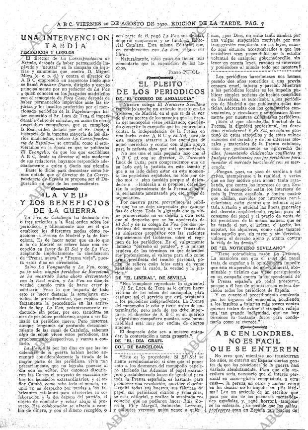 ABC MADRID 20-08-1920 página 7