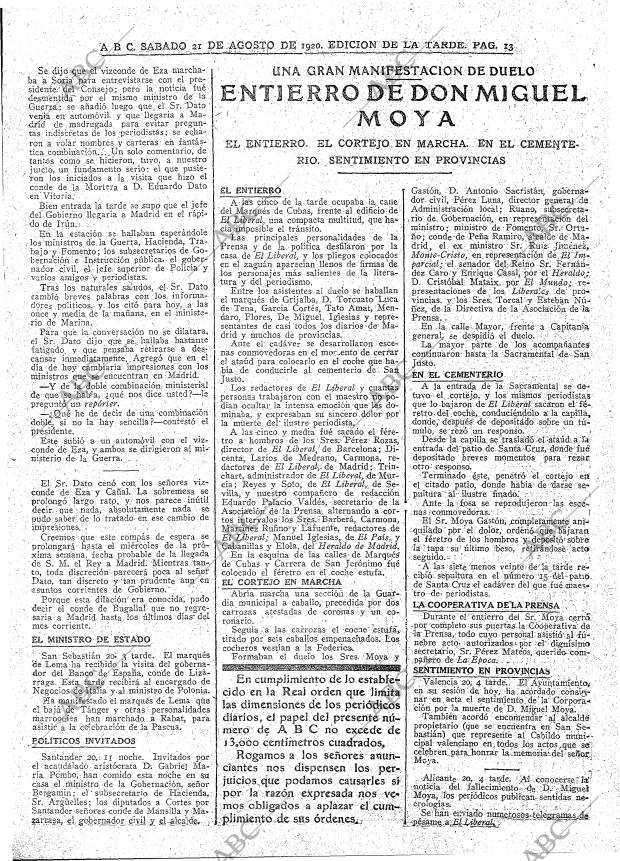 ABC MADRID 21-08-1920 página 13