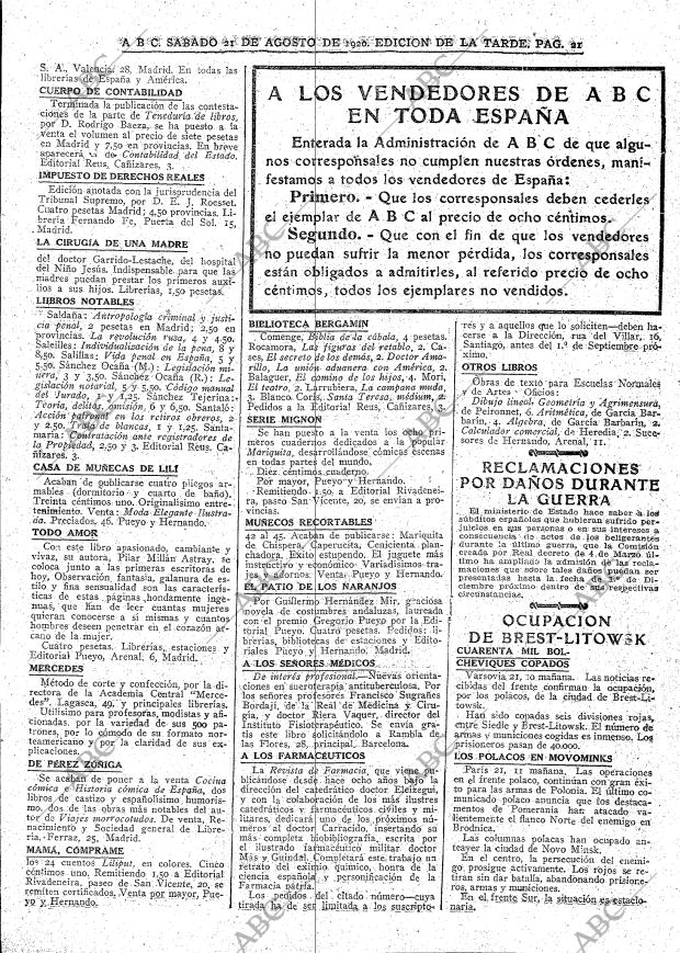 ABC MADRID 21-08-1920 página 21