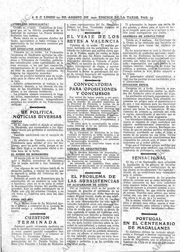ABC MADRID 23-08-1920 página 13
