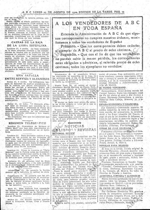 ABC MADRID 23-08-1920 página 19