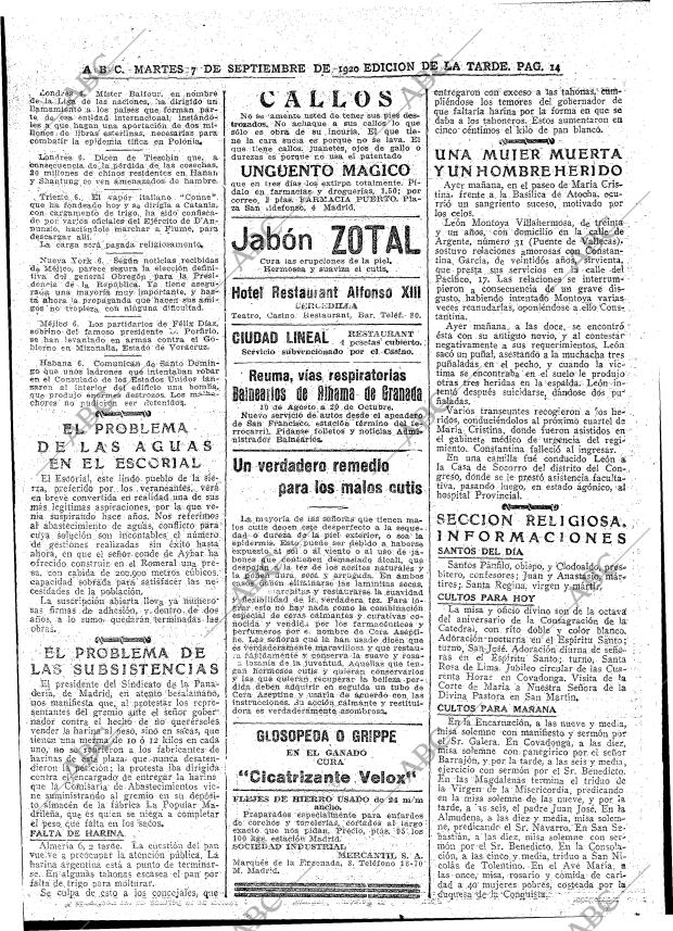 ABC MADRID 07-09-1920 página 14