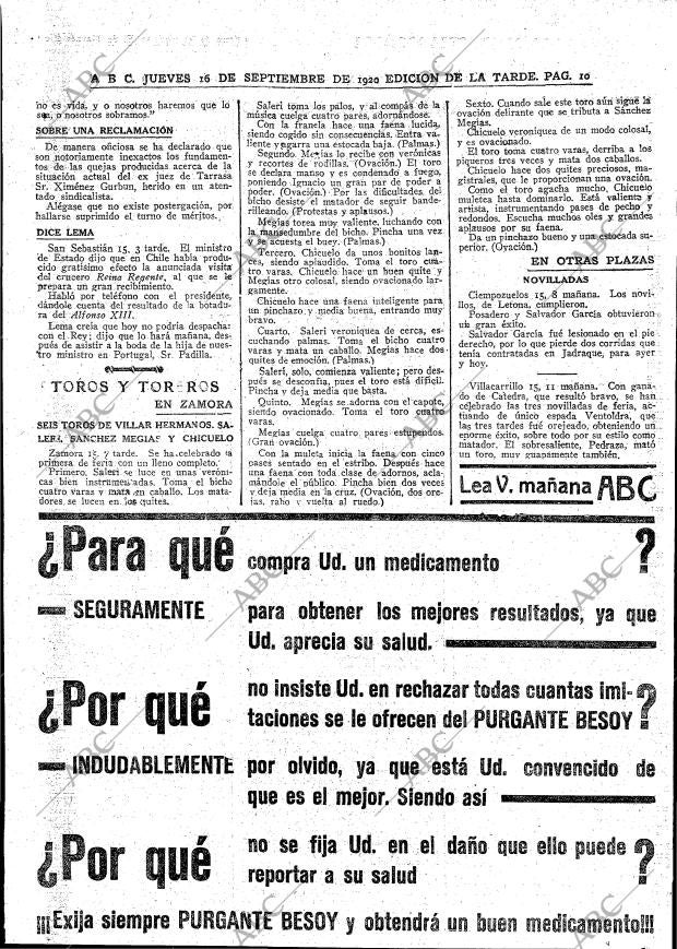 ABC MADRID 16-09-1920 página 10