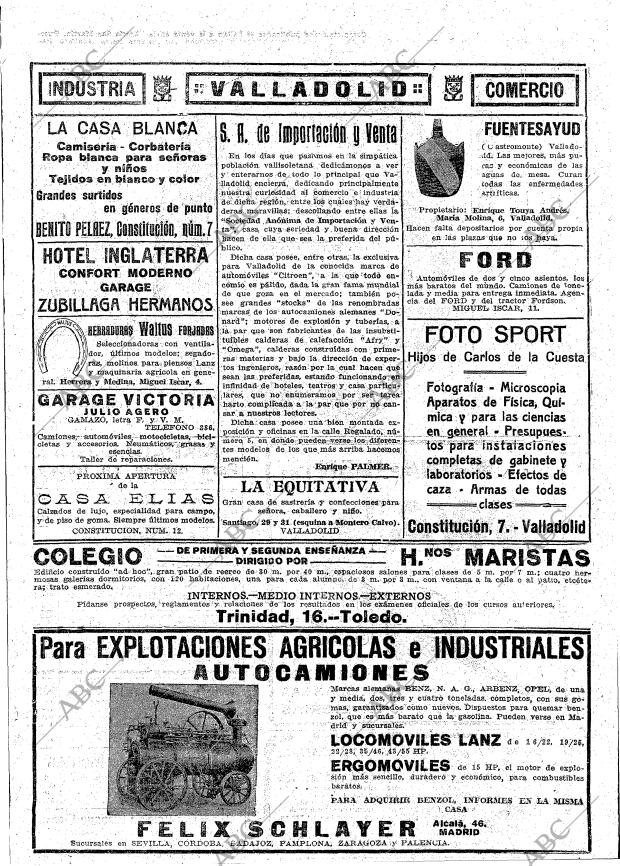 Periódico ABC MADRID 16-09-1920,portada - Archivo ABC