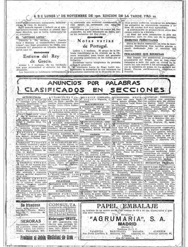 ABC MADRID 01-11-1920 página 22