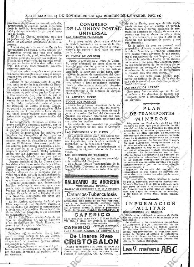 ABC MADRID 23-11-1920 página 11
