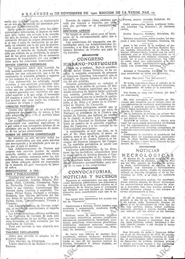 ABC MADRID 29-11-1920 página 17