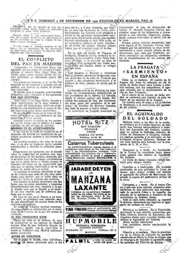 ABC MADRID 05-12-1920 página 16