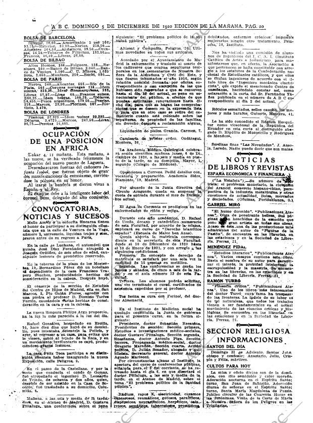 ABC MADRID 05-12-1920 página 20