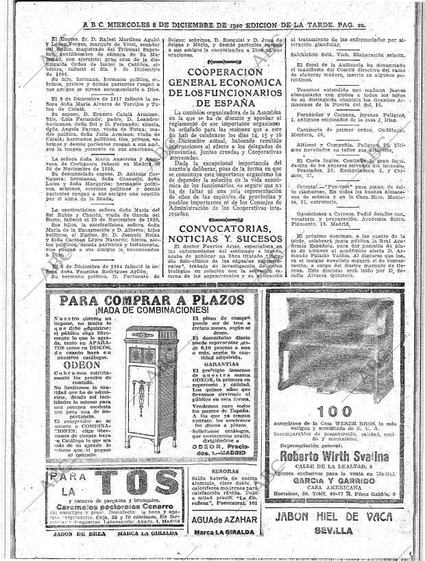 ABC MADRID 08-12-1920 página 20