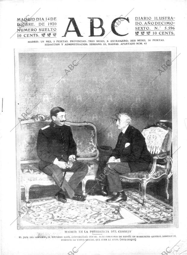 ABC MADRID 14-12-1920 página 1