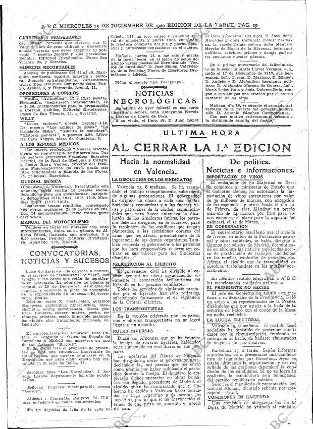 ABC MADRID 15-12-1920 página 19