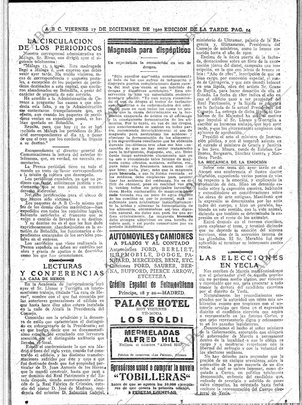 ABC MADRID 17-12-1920 página 14