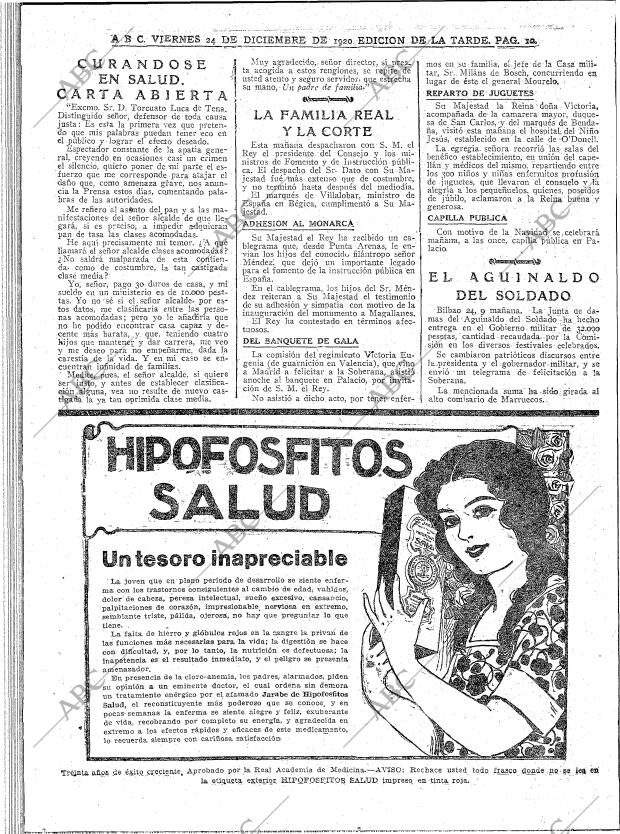 ABC MADRID 24-12-1920 página 10