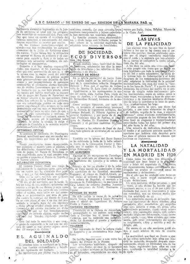 ABC MADRID 01-01-1921 página 19
