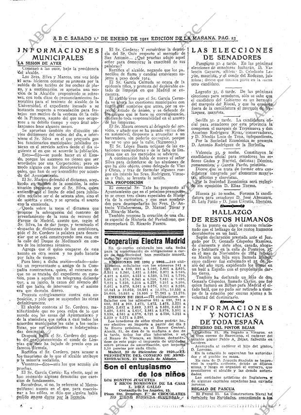 ABC MADRID 01-01-1921 página 23