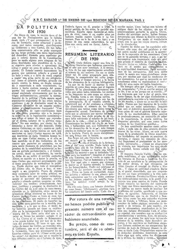 ABC MADRID 01-01-1921 página 7