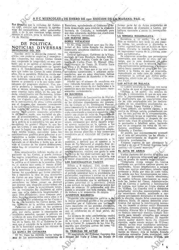 ABC MADRID 05-01-1921 página 11