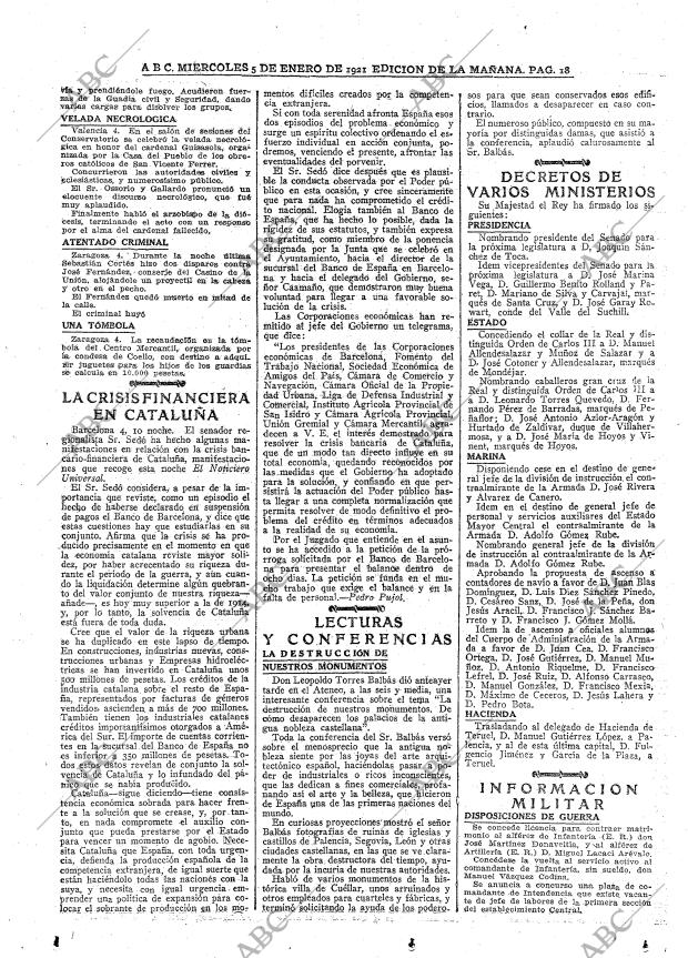 ABC MADRID 05-01-1921 página 18