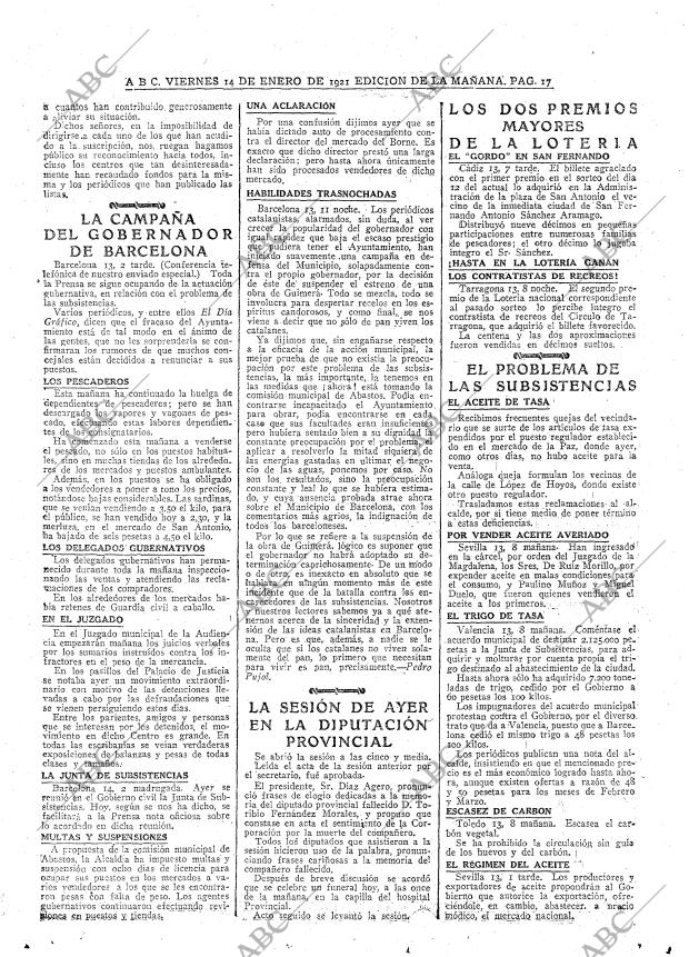 ABC MADRID 14-01-1921 página 17